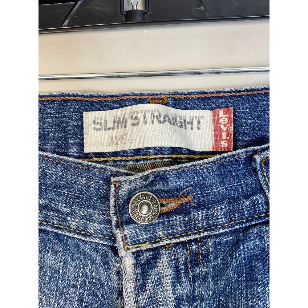 LEVIS Zipper-fly 514 CUTOFF Jean SHORTS 30/10.5 inseam Red Tab Stretch - Picture 3 of 10